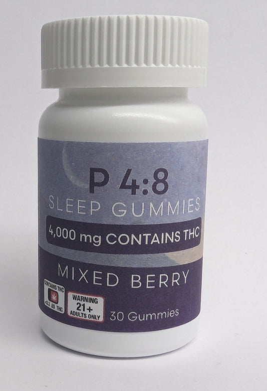 P 4:8 BIG Sleep Gummies | 4000mg's per bottle! | Contains THC